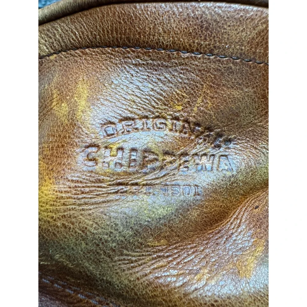 Chippewa Handcrafted Leather‎ Lace Up Workwear Ankle Boot Brown Mens Size 9D US